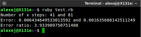 Adams-Bashforth example output