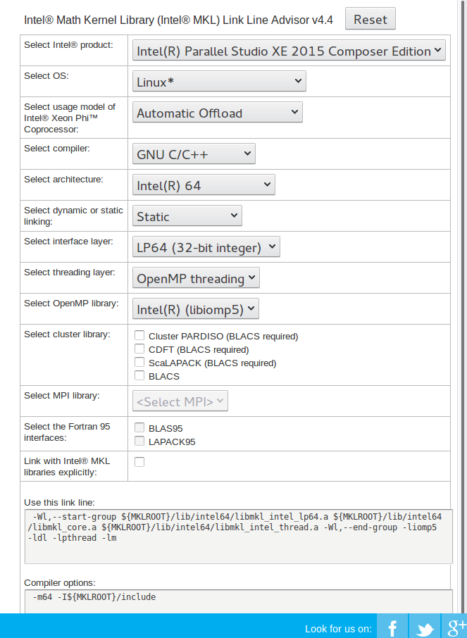 Static linking link line